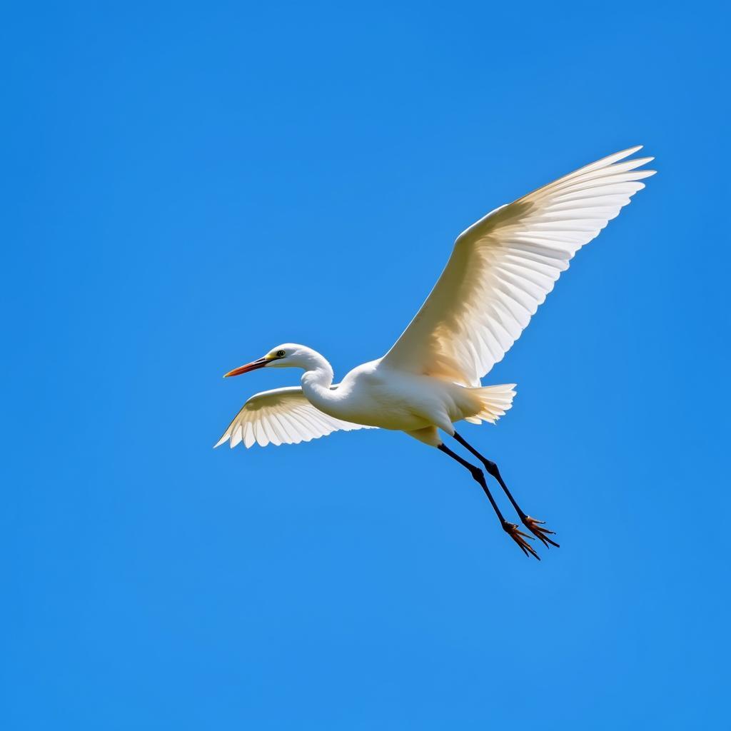 Great Egret in Flight - Audubon Society Symbol