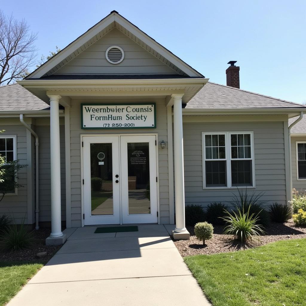 Exterior view of the Greenbrier County Humane Society building