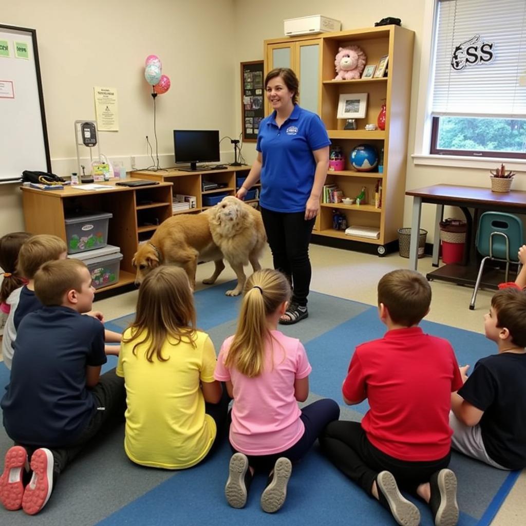 Children participating in Greene County Humane Society education program