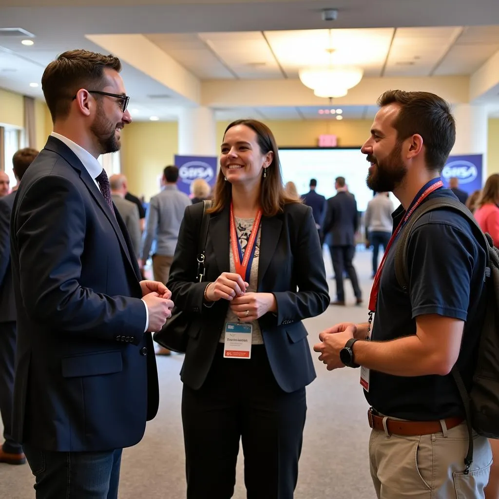 Attendees networking at the Gerontological Society of America Conference