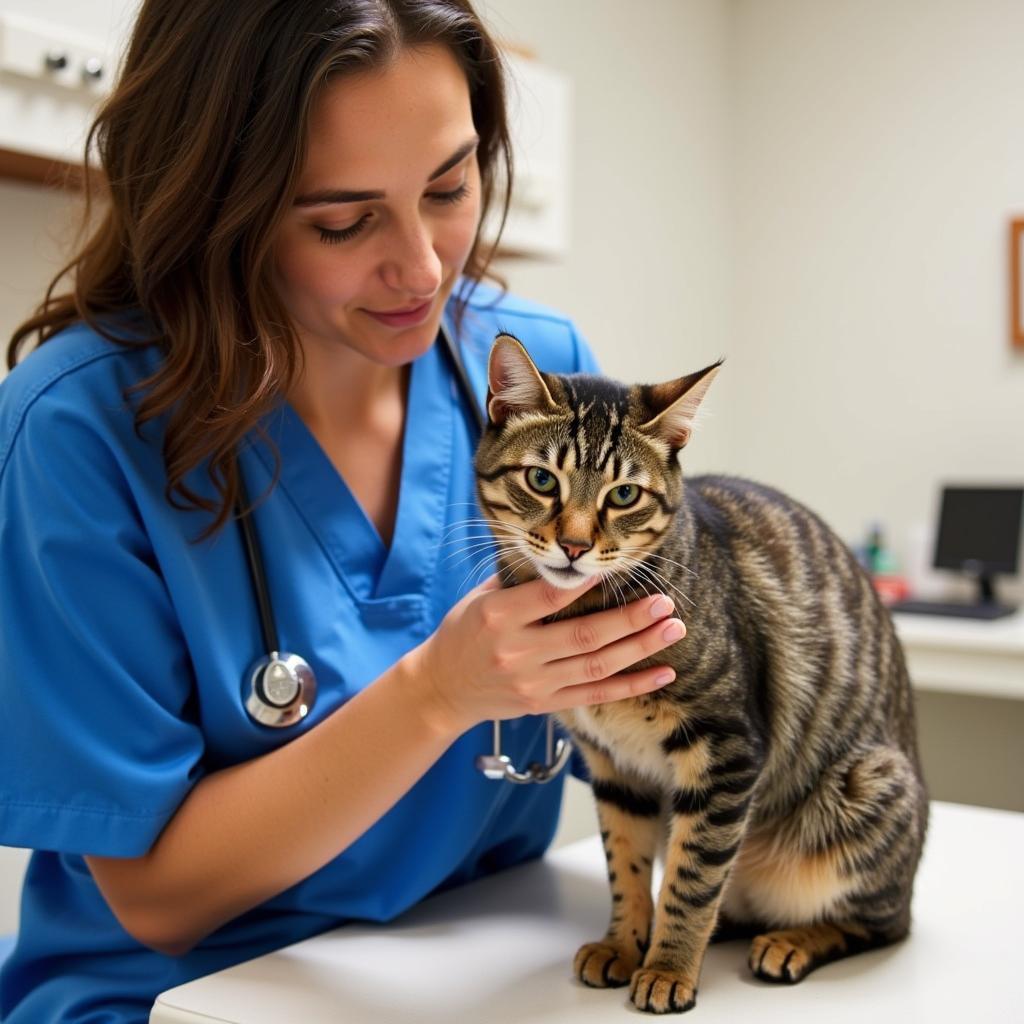 Gulf Coast Humane Society Veterinarian Examining a Cat