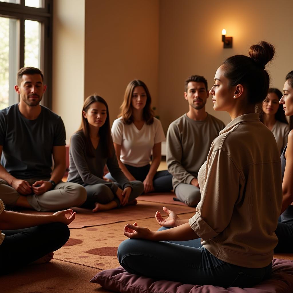 Group meditation practice at the Gurdjieff Society