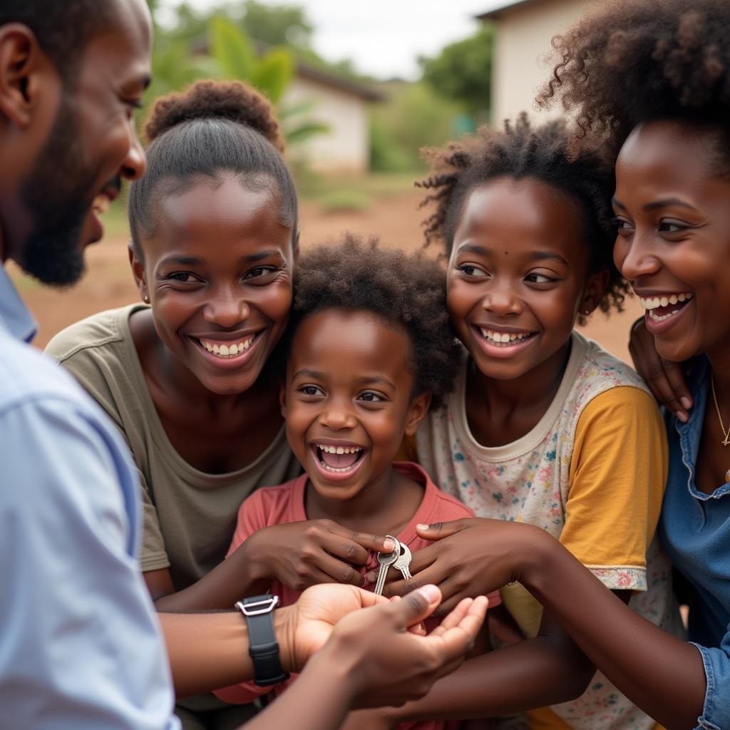 Guyanese Family Receives Keys to Their New Home