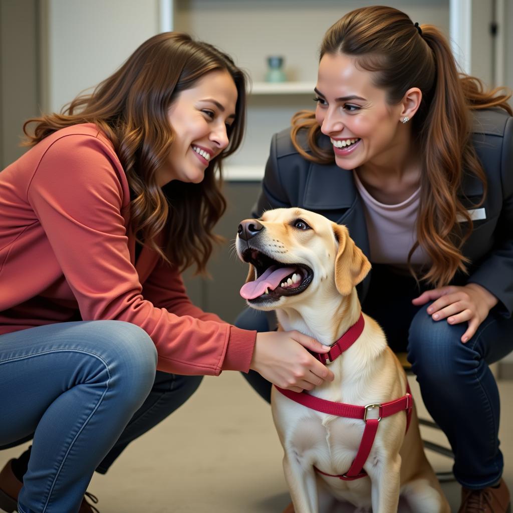 Meeting a potential furry friend at the Halifax Humane Society