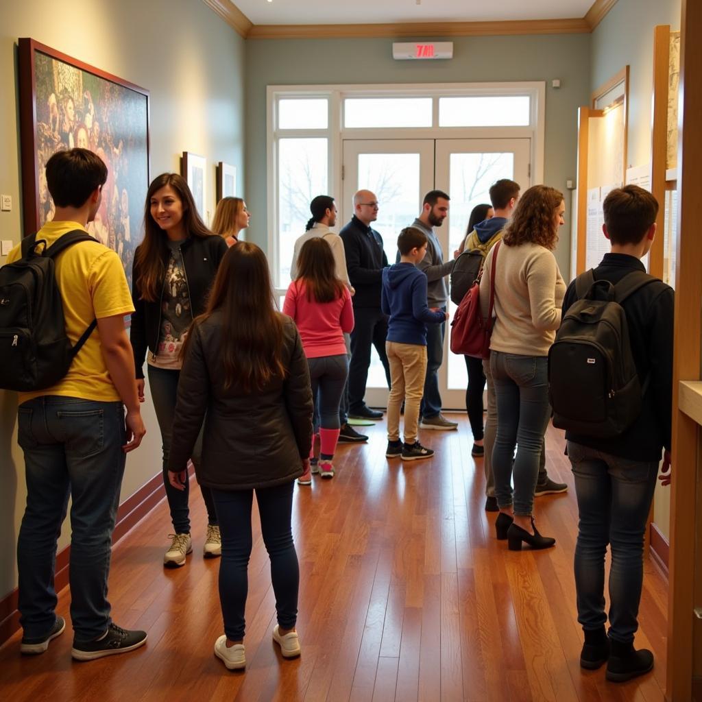 Visitors Exploring the Hancock County Historical Society