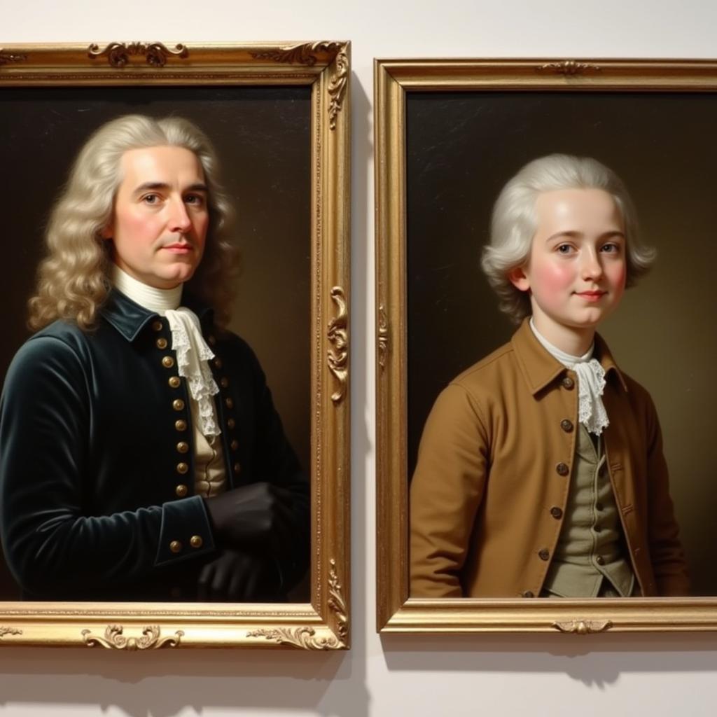 Portraits of George Frideric Handel and Joseph Haydn