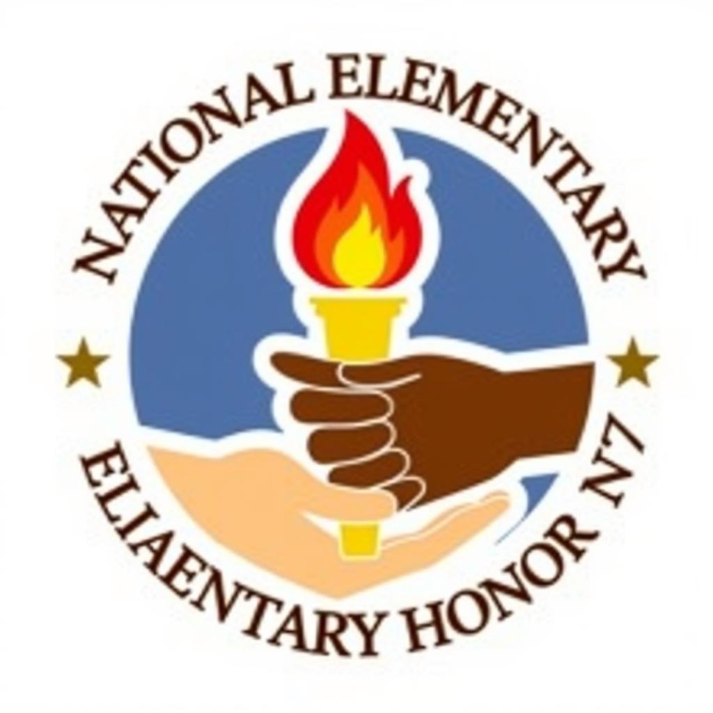 National Elementary Honor Society Logo: Hands and Torch