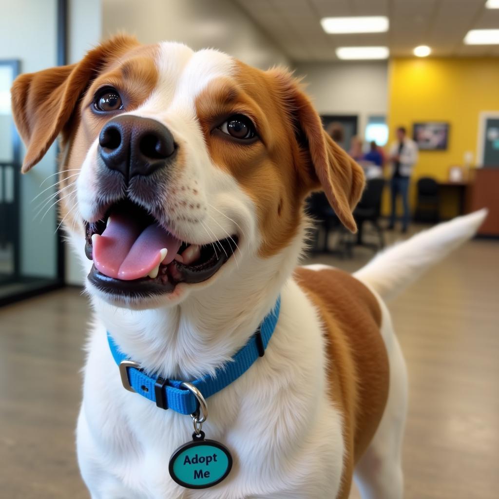 Smiling dog at Lake County Humane Society