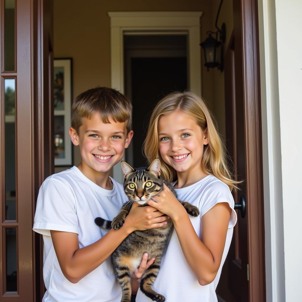 Family Welcomes Adopted Cat Home in Eustis