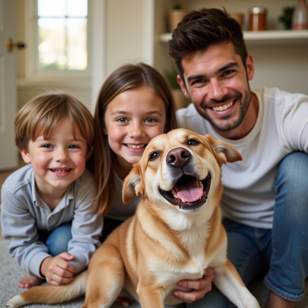 Family Adopts Dog from Forsyth Humane Society