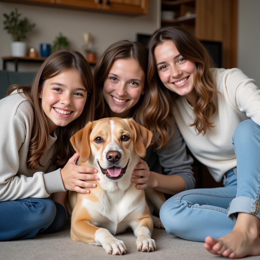 Family Welcomes Adopted Dog