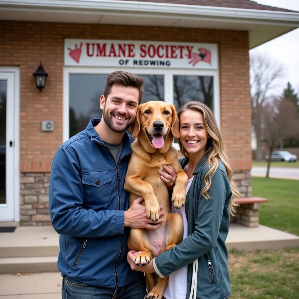 Family Adopts Dog from Humane Society Red Wing