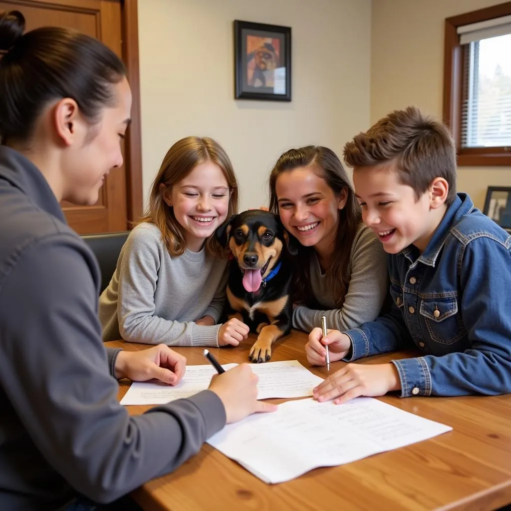 Family Adopts Dog at Sheboygan Humane Society