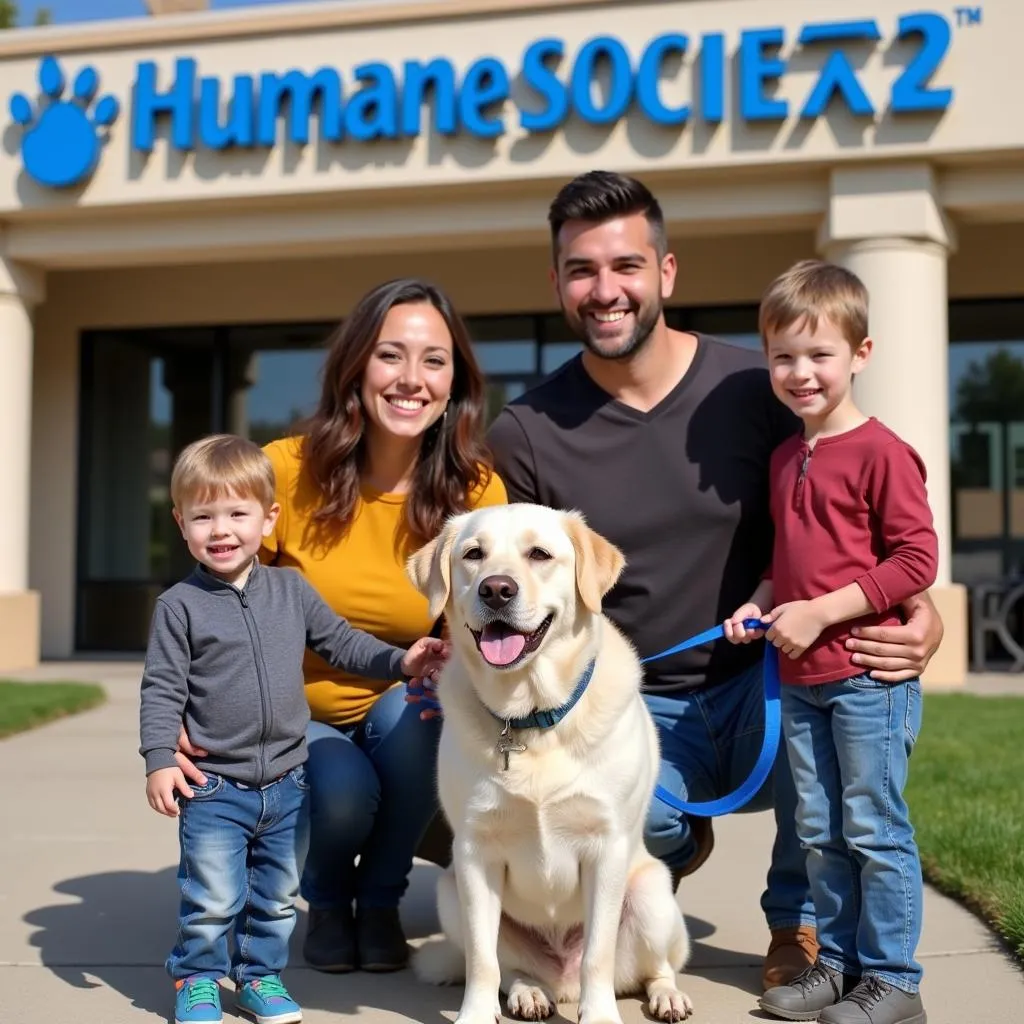 Family Adopts Dog from Humane Society San Bernardino