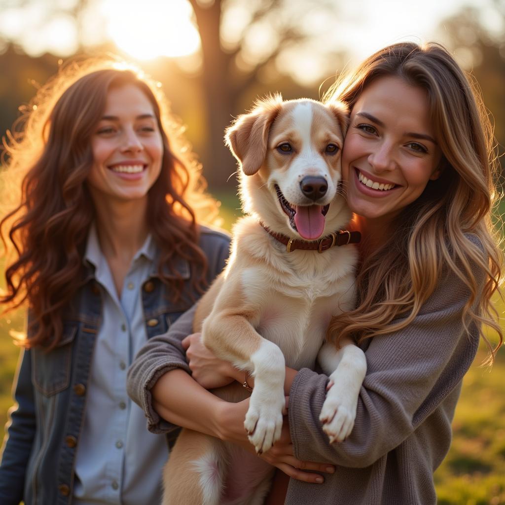 Happy Family Adopting Dog at Parkersburg Human Society