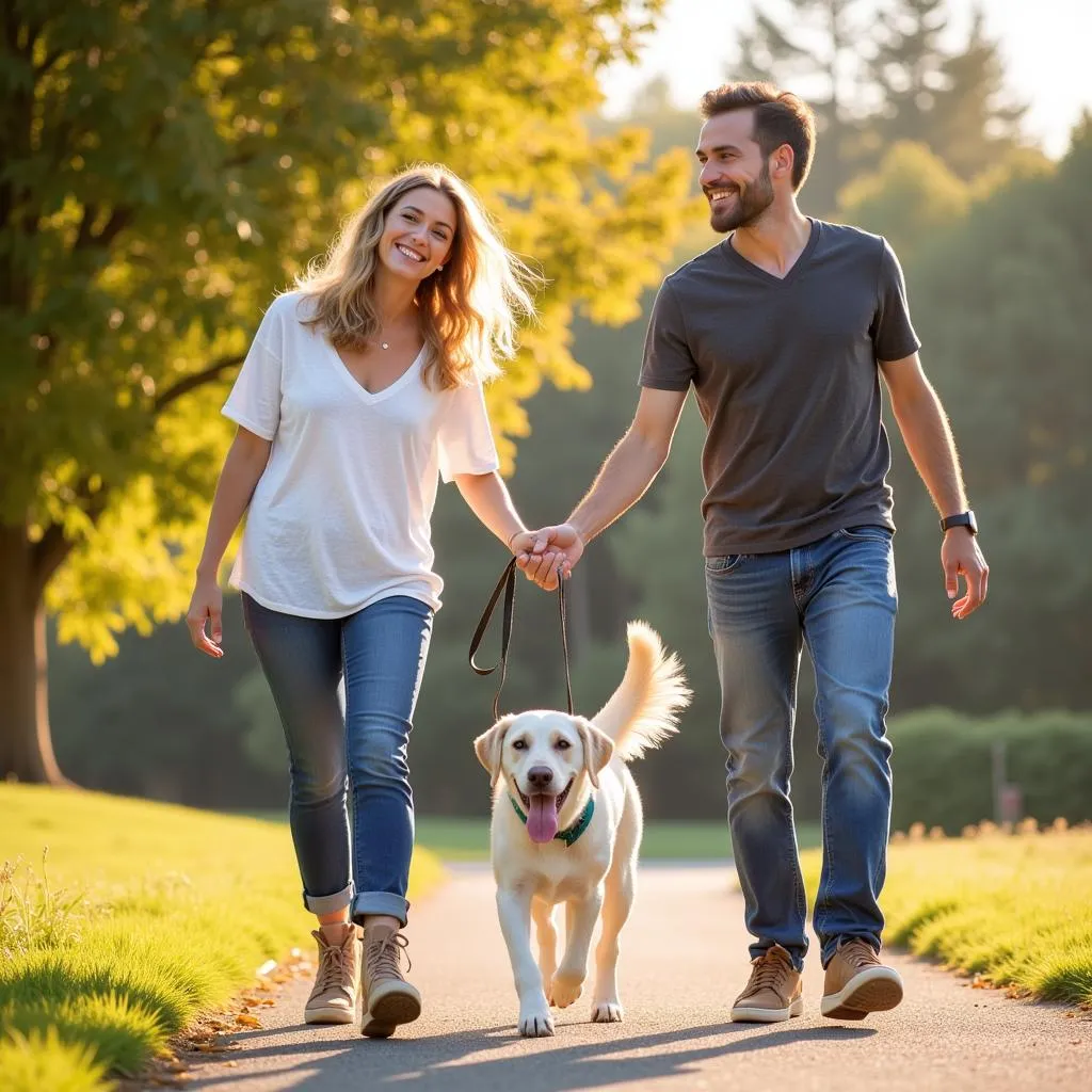 Family celebrates successful adoption with new dog from Humane Society Redwood Valley