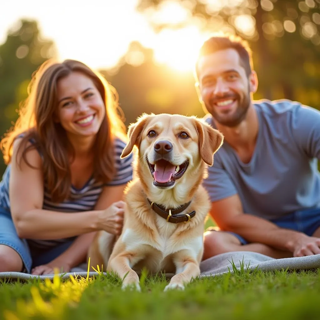 Family enjoys time with adopted dog from Humane Society Hermiston