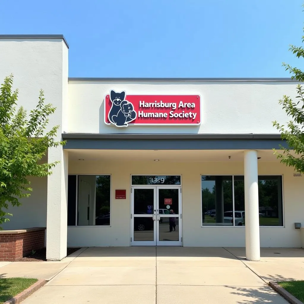 Modern and welcoming exterior of the Harrisburg Area Humane Society building