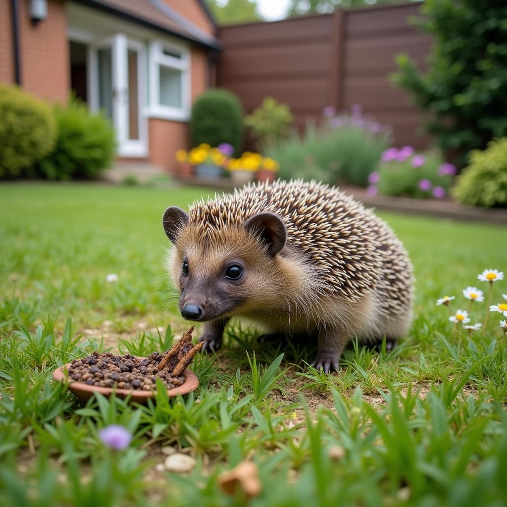 Hedgehog in a Garden