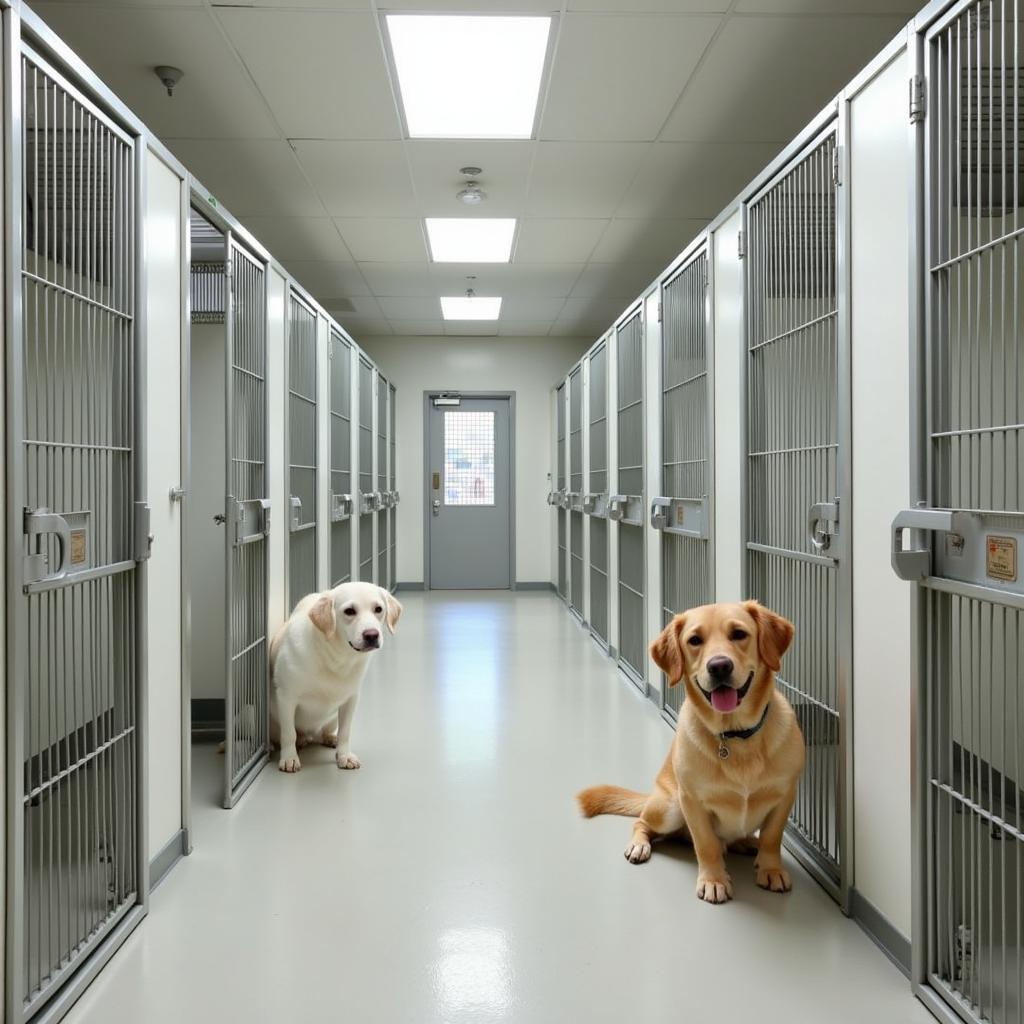 Spacious kennels at the High Desert Humane Society