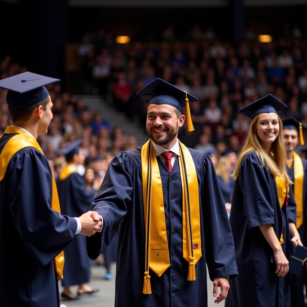 High School Graduation Ceremony with Cum Laude Honors