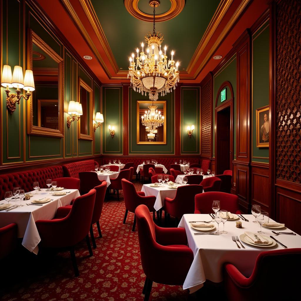 Elegant Interior of a High Society Restaurant