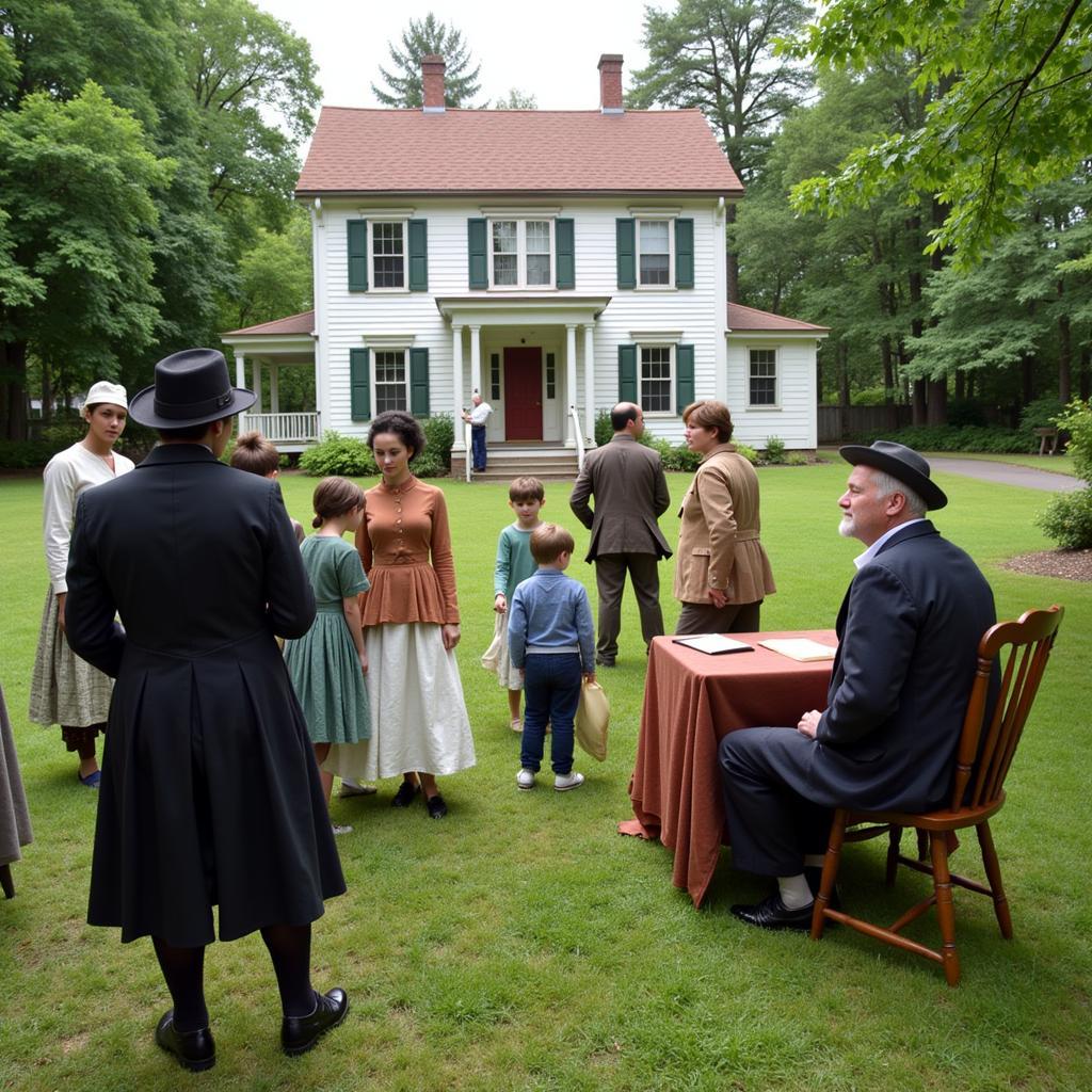 Historical Reenactment at the Noah Webster House