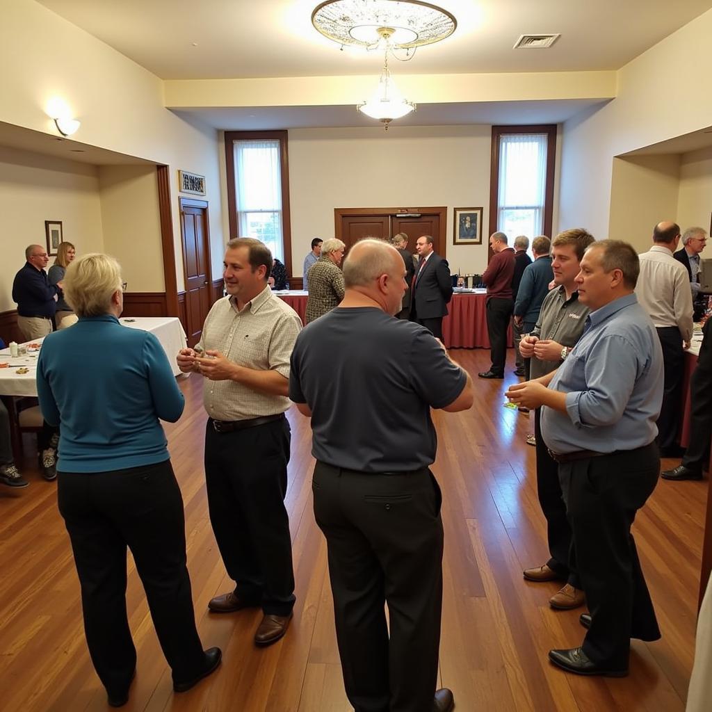 A lively community event taking place at the Historical Society in Columbus, Ohio