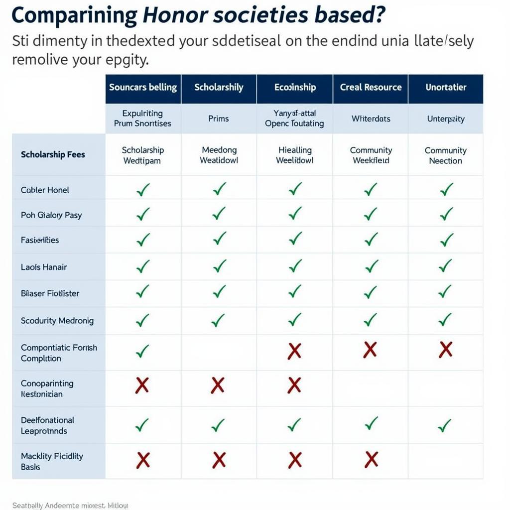 Comparing Honor Societies