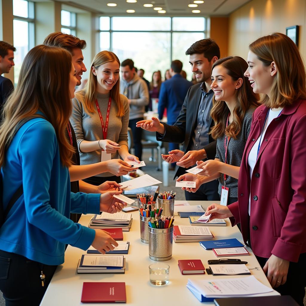 Networking event at an honor society conference.