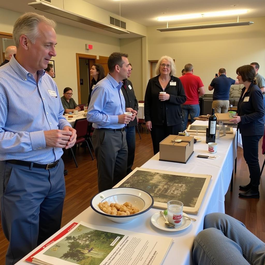 Members of the community gathered at the Hopkins Historical Society for an event