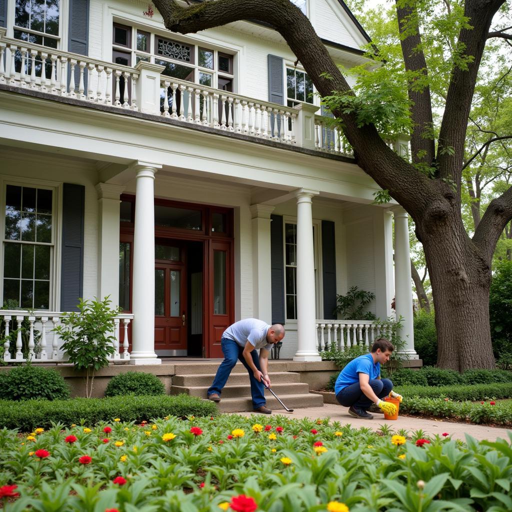 Volunteers at the Houston Heritage Society