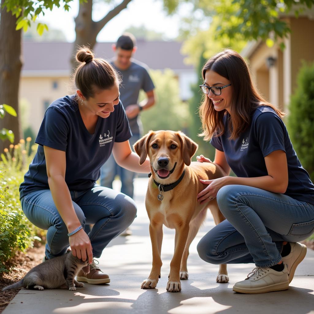 HSSV Volunteers Caring for Animals