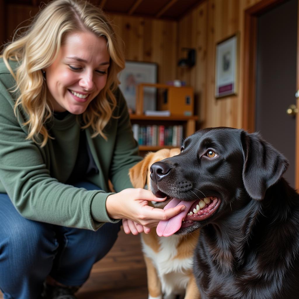 Volunteers providing care to animals at the Humane Society Baraboo WI