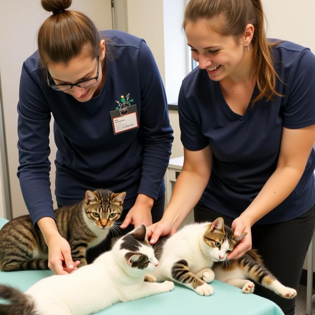 Volunteers at the Humane Society Bellingham