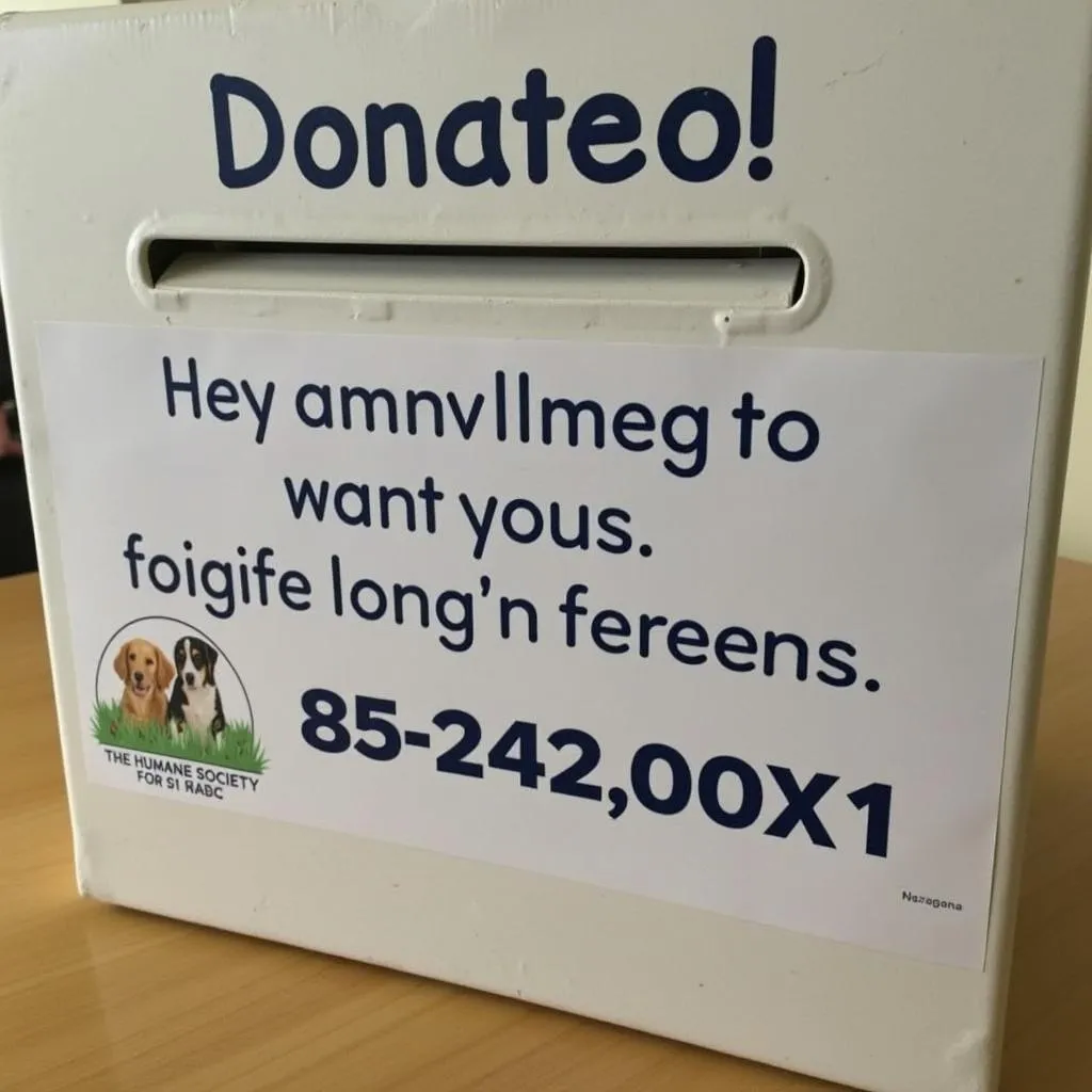 Donations Box at Humane Society Big Island