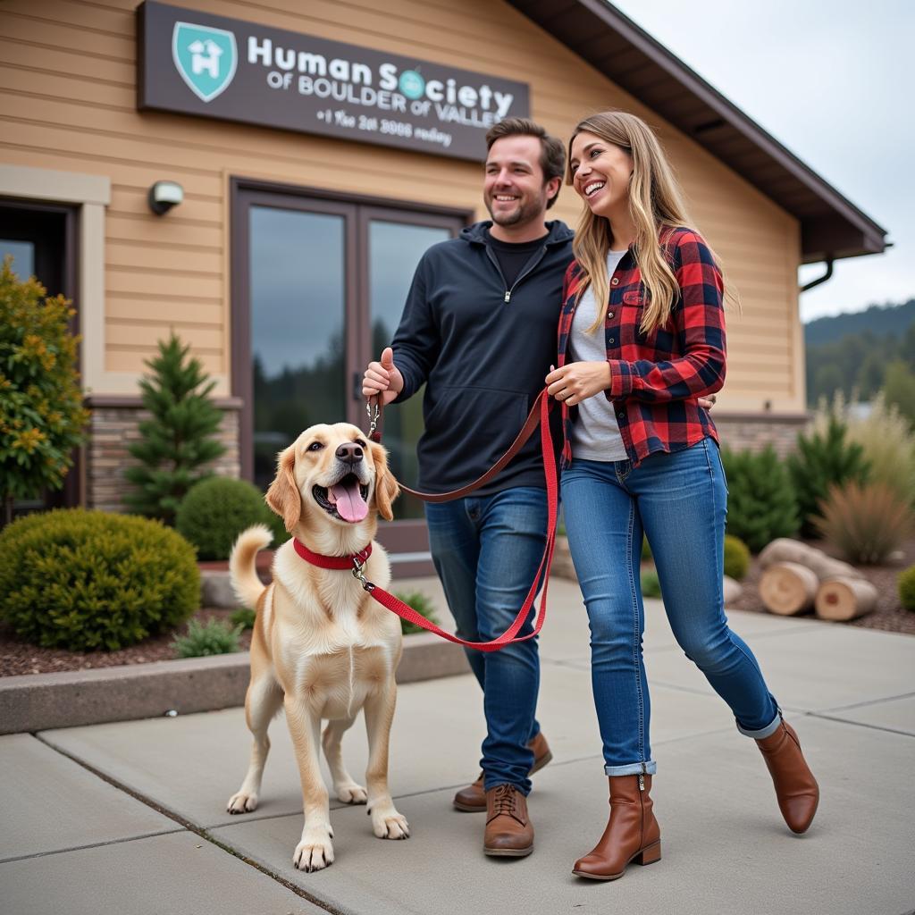 Dog adoption at Humane Society of Boulder Valley