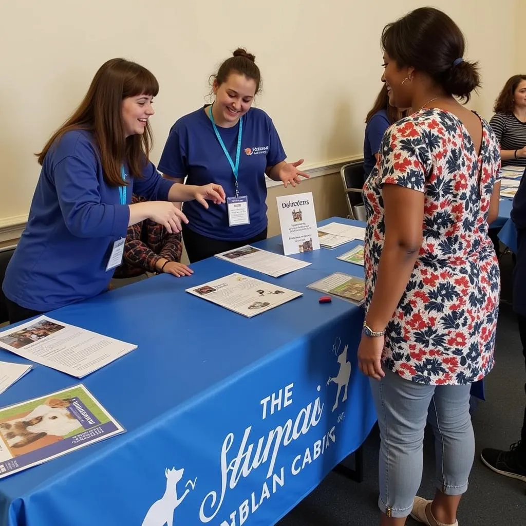 Volunteers at a community event