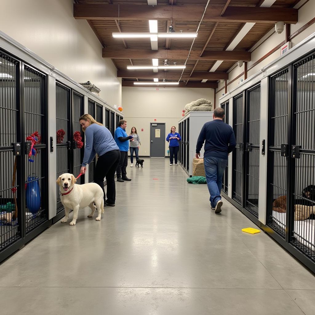 Spacious and clean kennels at Humane Society Cottage Grove