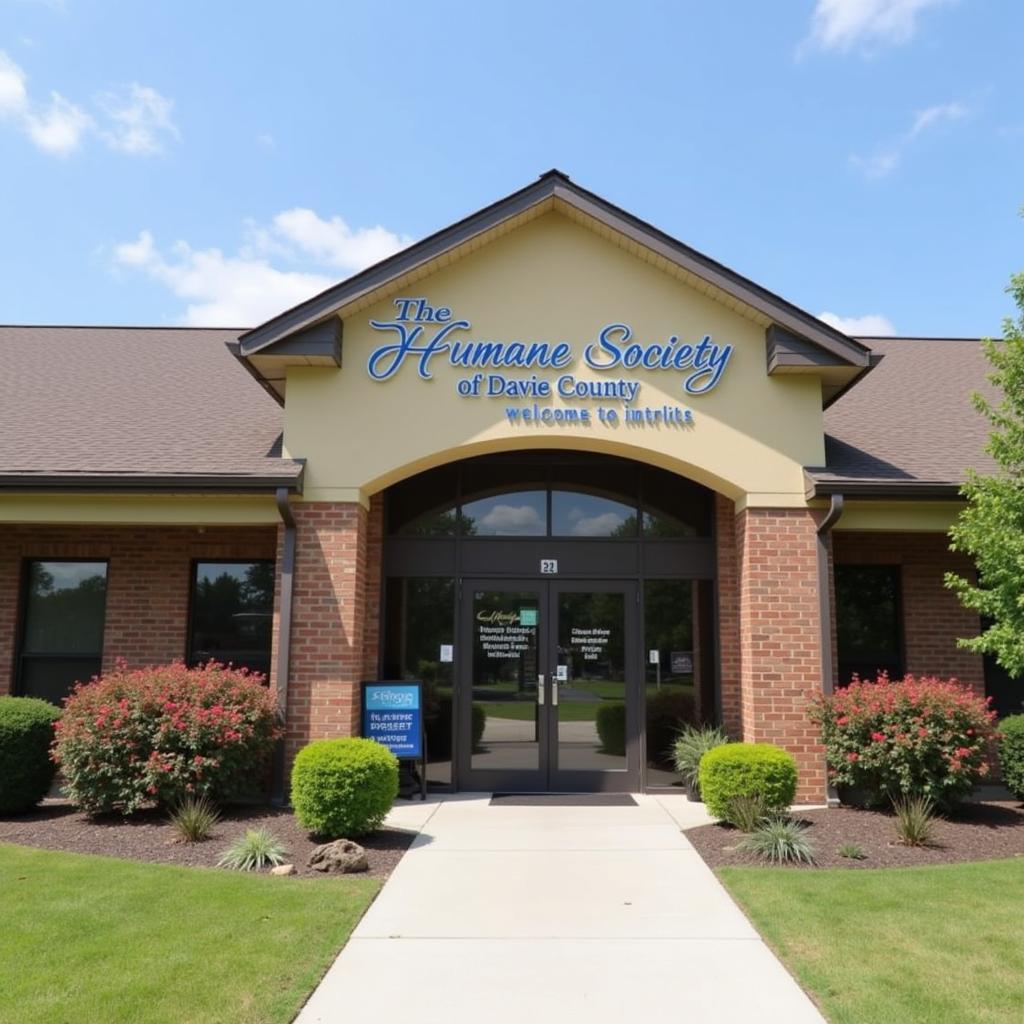 Exterior view of the Humane Society of Davie County building