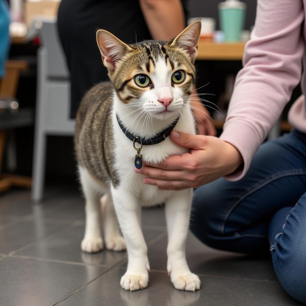 Cat at adoption event at Humane Society Fairbanks