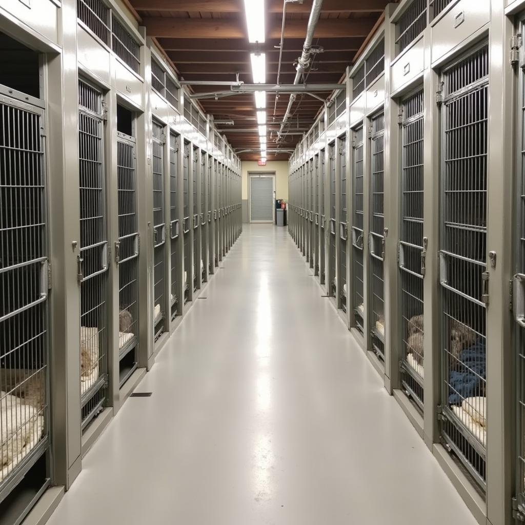 Spacious kennels at the Humane Society of Fulton County