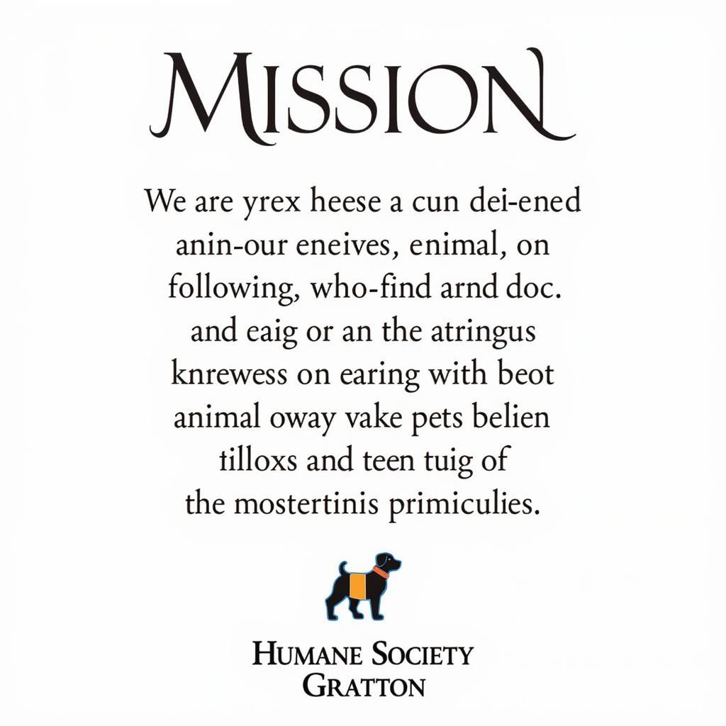 Humane Society Grafton's Mission Statement