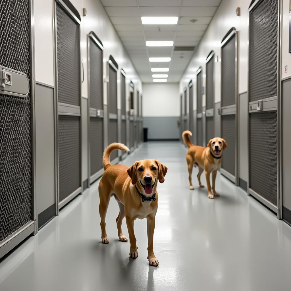 Spacious kennels at Humane Society Hinesville GA