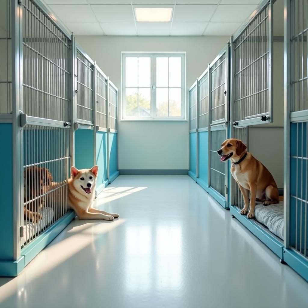 Spacious and clean kennels at the Humane Society of Joplin