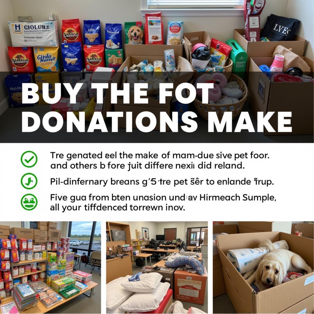  Donations of pet food and supplies at the Humane Society