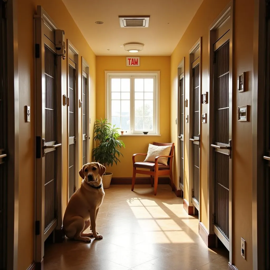 Clean and spacious kennels at the Humane Society of Latrobe shelter