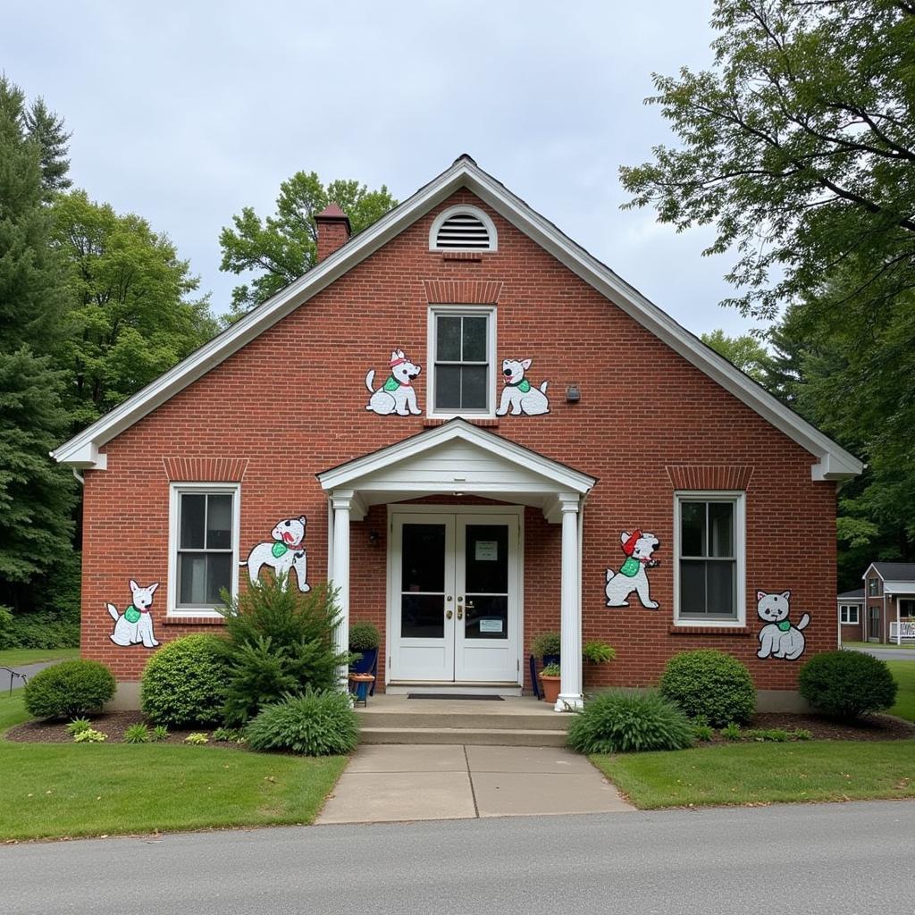 The Humane Society of Meredith building, a welcoming space for animals and humans alike.