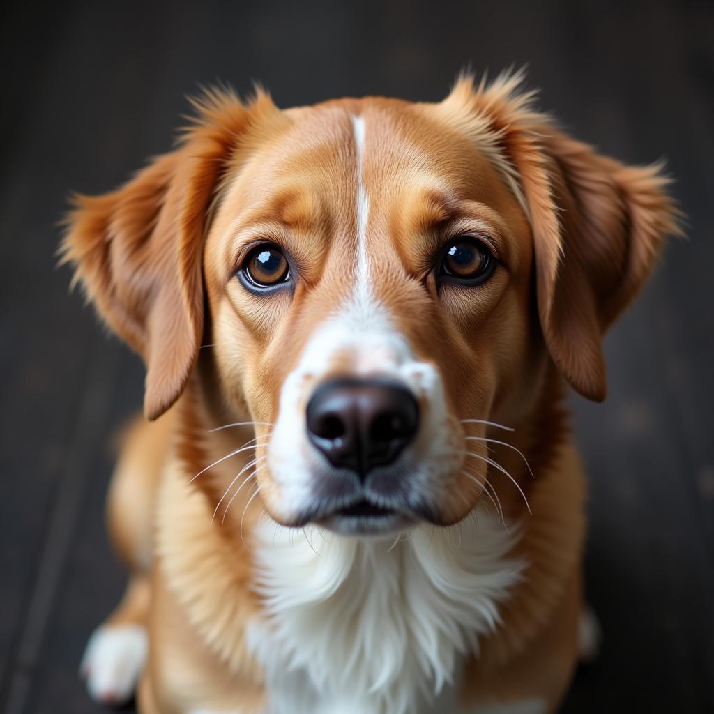 A heartwarming portrait of a dog at the Humane Society of Monroe County awaiting adoption.