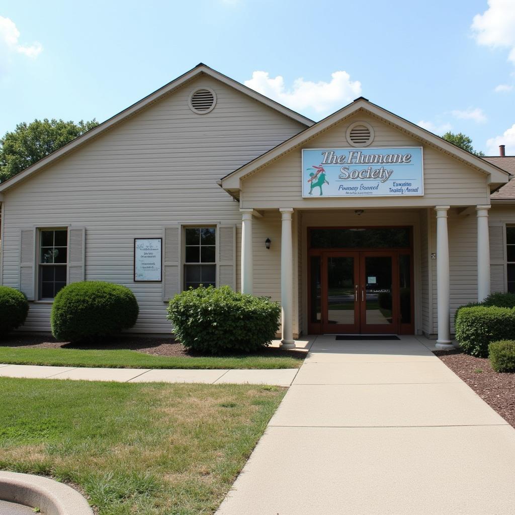 Exterior view of the Humane Society of Newark, Ohio building